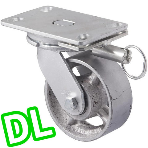 XCQ125/XZPDL <span>590 Kg Swivel Plate <strong>Direction Lock Only</strong> 125mm Cast Iron</span>