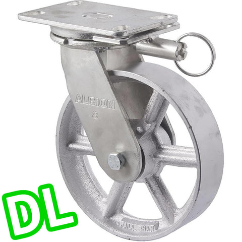 XCQ200/XZPDL <span>820 Kg Swivel Plate <strong>Direction Lock Only</strong> 200mm Cast Iron</span>
