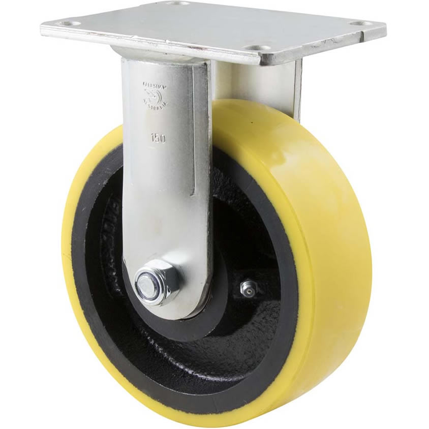 XUQ150/HZF - 600 kg Fixed Plate 150mm Polyurethane