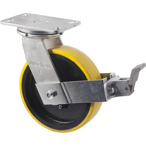 XUQ200/XZPBR <span>1000 Kg Swivel Plate Brake 200mm Polyurethane</span>