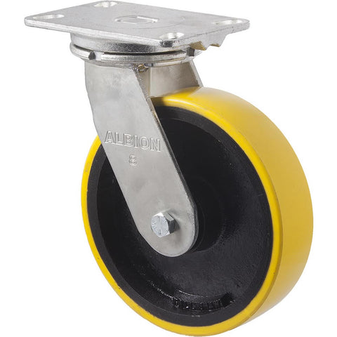 XUQ200/XZP <span>1000 Kg Swivel Plate 200mm Polyurethane</span>
