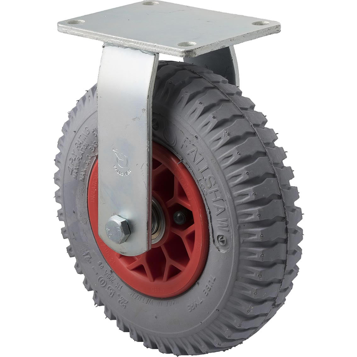YLGG250/YZF - 100 kg Fixed Plate 220mm Grey Rubber Pneumatic