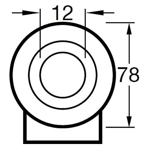 JSHT12540-NNR - 250 kg Bolt-Hole Total Brake 125mm Stainless Steel White Nylon