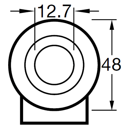 KJQ65G/KZHTB - 50 Kg Bolt-Hole Total Brake 65mm Grey TPE