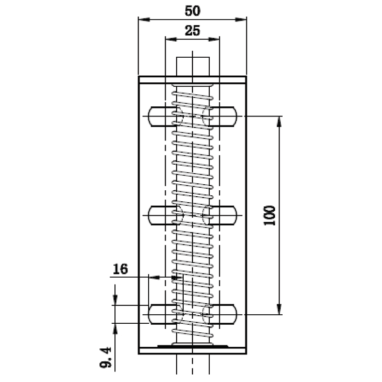 GATE CASTOR HD SPRING LOADED - 100 Kg 125mm Heavy-Duty Spring Loaded Gate Castor