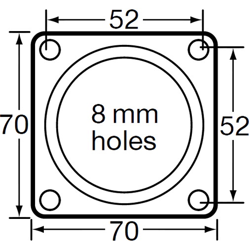 TWHDF40 - 120 Kg Fixed Twin 40mm Nylon