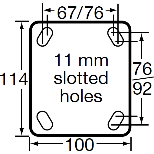 HIN5S-WNQ - 360 Kg Swivel Plate 125mm White Nylon