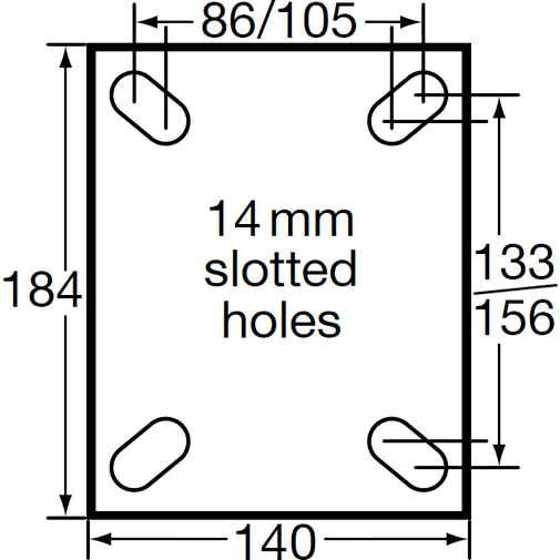 VUQ200/VZF - 2000 Kg Fixed Plate 200mm Polyurethane