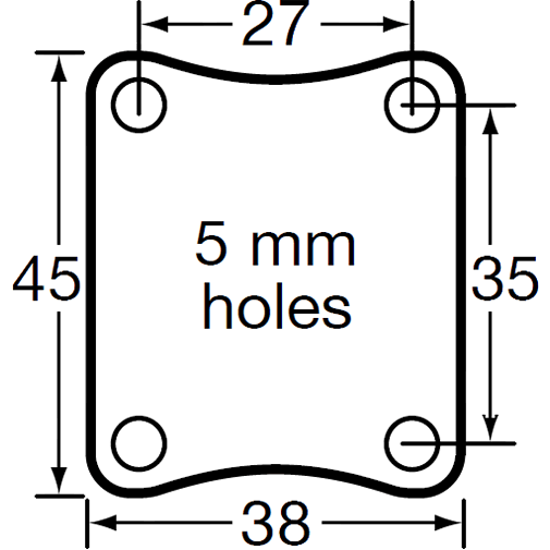 EPS038WN - 25 Kg Swivel 38mm White Nylon