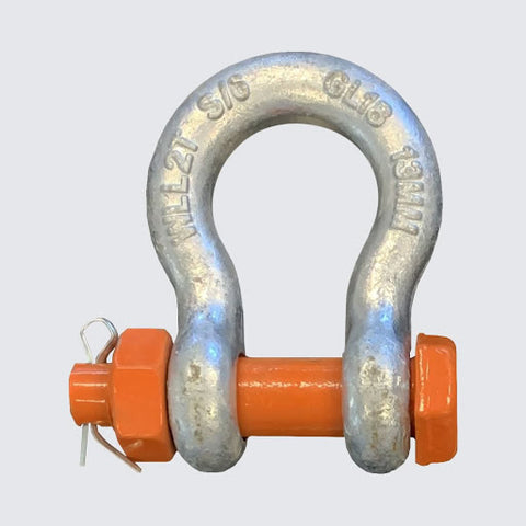 20964 <span>6500Kg 6.5t 22mm Safety Pin Bow Shackle Grade S</span>