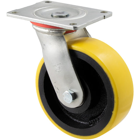 XUQ150/HZP H SERIES <span>600 Kg Swivel Plate 150mm Polyurethane</span>