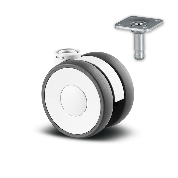 5920POH065L51-W<span>50 Kg Swivel 65mm Twin Wheel Polyamide</span>