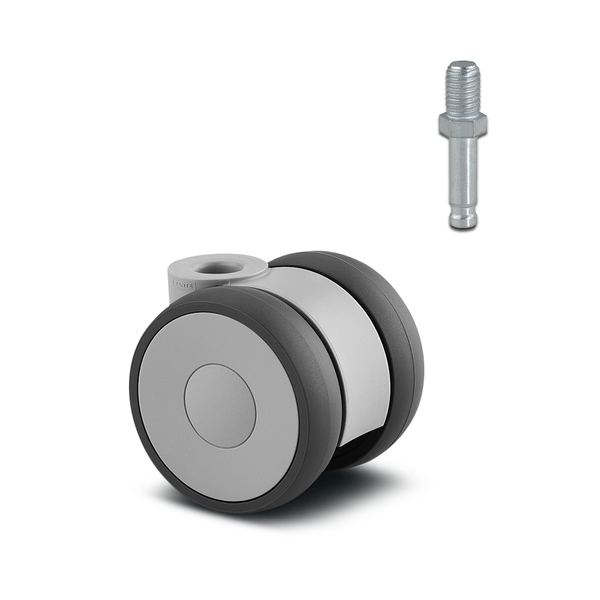 5920UAI050L51-G <span>50 Kg Swivel 50mm Twin Wheel Polyurethane</span>