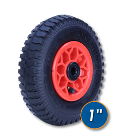 250X4LUG-PWA pneumatic wheel with 1 inch acetal bush