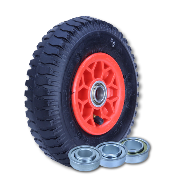 250X4LUG-PWB 220 mm plastic centre ball bearing pneumatic wheel