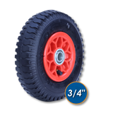 250X4LUG-PWB pneumatic wheel with 3/4 inch ball bearing