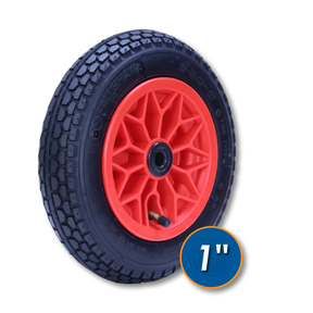 250X6IND-PWA pneumatic wheel with 1 inch acetal bush