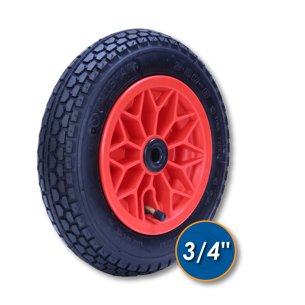 250X6IND-PWA - 110 kg 275mm Plastic Centre Pneumatic Wheel