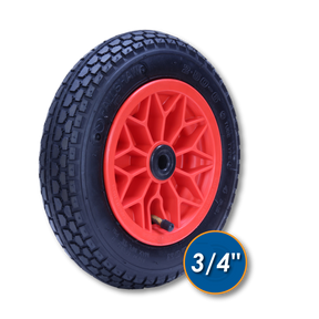 250X6IND-PWA pneumatic wheel with 3/4 inch acetal bush