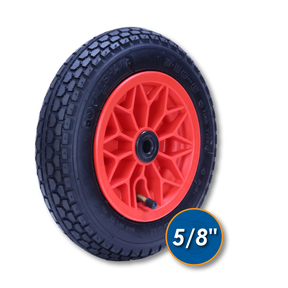 250X6IND-PWA pneumatic wheel with 5/8 inch acetal bush