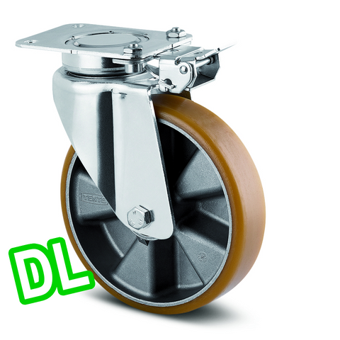 3641ITP125P63<span>500 Kg Swivel Plate Directional Lock 125mm Polyurethane</span>