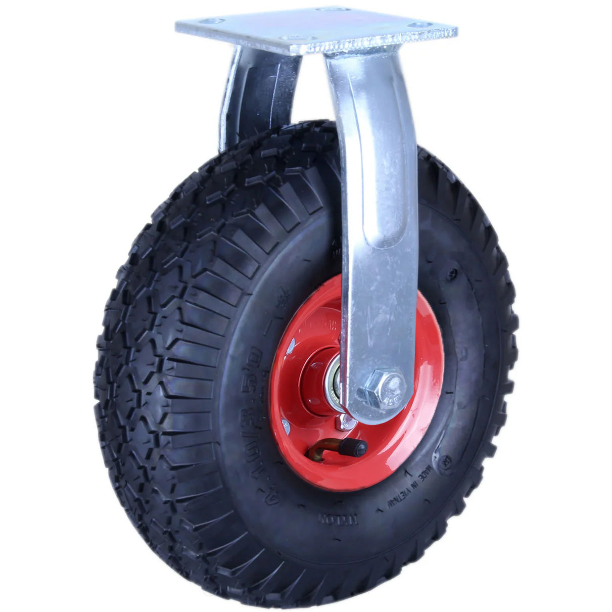 PZF350X4-PS - 160 Kg Fixed 265mm Black Rubber Pneumatic