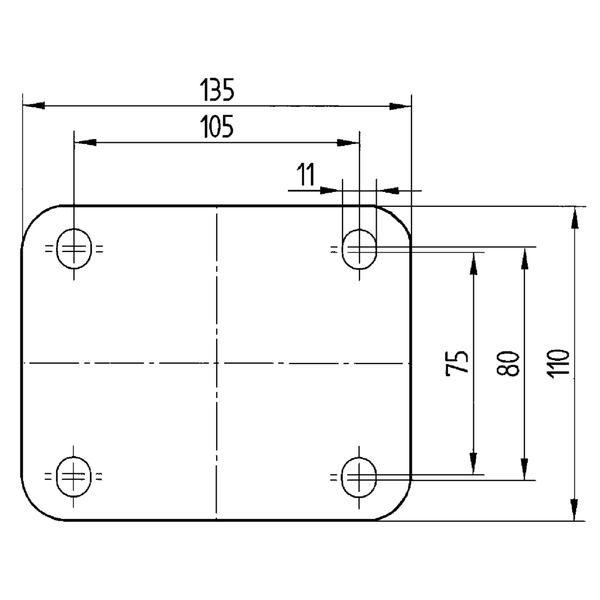 9681TOP200P63 <span>1000 Kg Swivel Plate Directional Lock 200mm Nylon</span>