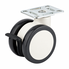 INST10074-TPB 100 kg Swivel/Brake Plate 100mm Twin Wheel TPE