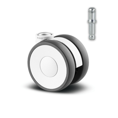 5920POH065L51-W 50 kg Swivel 65mm Twin Wheel Polyamide