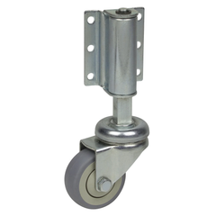 Gate Castor 50mm Spring Loaded – 50kg 50mm Rubber Wheel (Light Duty)