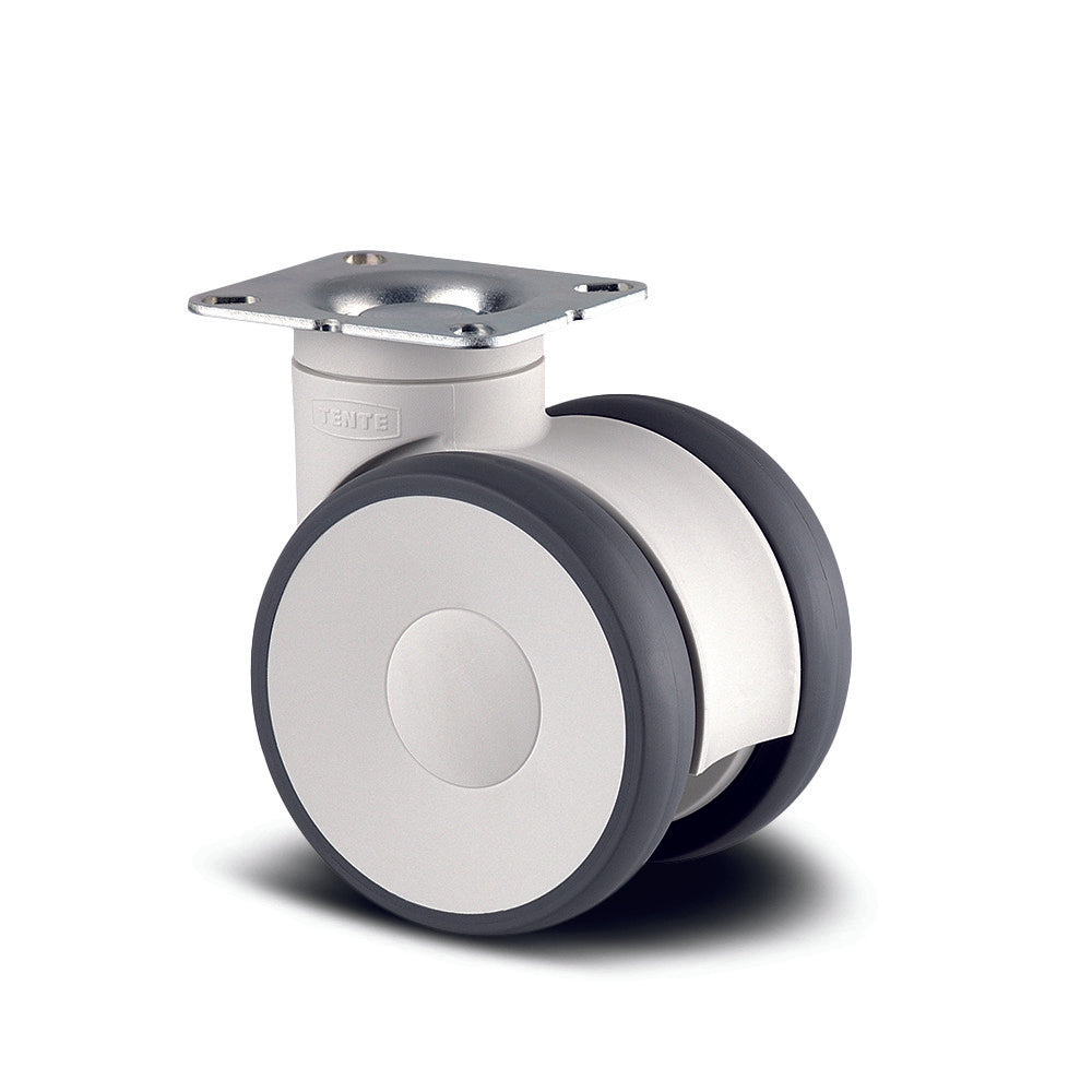 5940UAP100W-P50 - 120 Kg Swivel Plate 100mm Twin Wheel Polyurethane