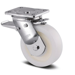 9682TOP200P63 - 1000 kg Swivel Plate Total Brake 200mm Nylon