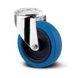 8470UFD125P30B - 200kg Bolt Hole 125mm Stainless Steel Blue Rubber