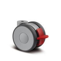 5925PJI075G-RB 70 kg Swivel/Brake 75mm Twin Wheel TPE