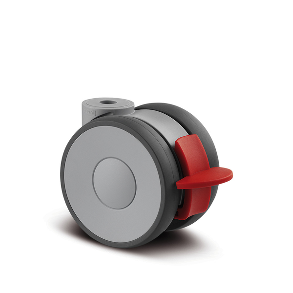 5925PJI075G-RB<span>70 Kg Swivel/Brake 75mm Twin Wheel TPE</span>