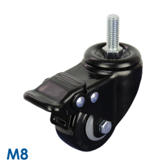 BPUQ50BHTB - 52 kg Swivel Bolt Hole Total Brake 50mm Polyurethane
