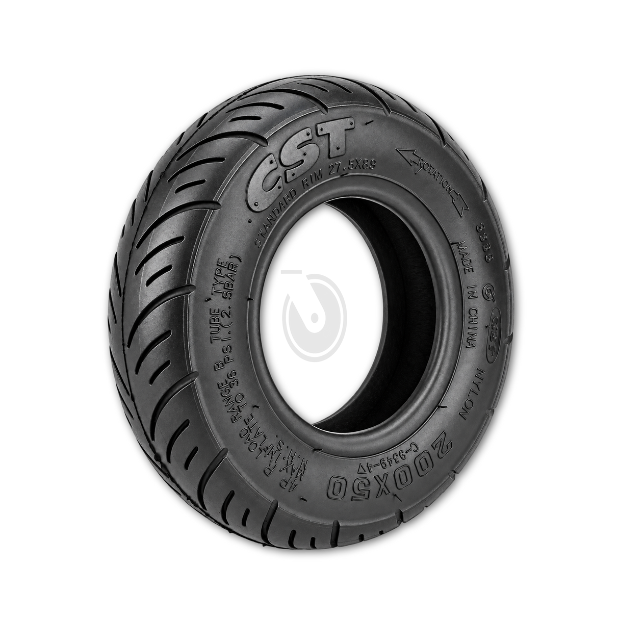 CST 200x50 high-performance replacement tyre, angled view