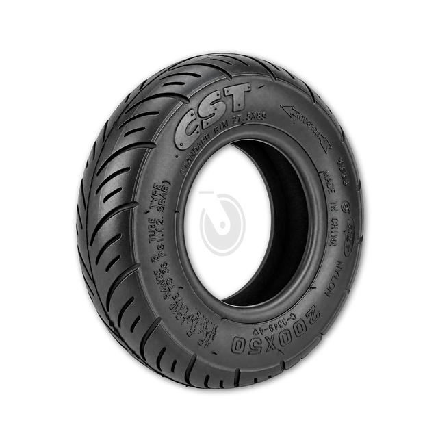 CST 200x50 high-performance replacement tyre, angled view