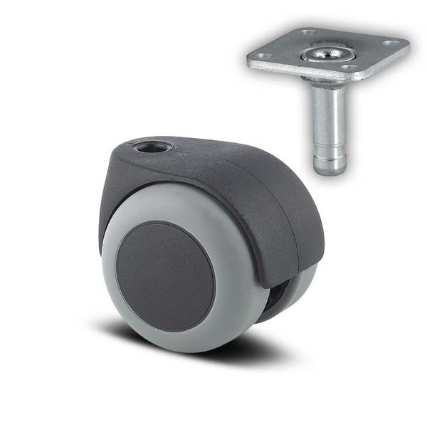 AA20PJI050L51-8 <span>40 Kg Swivel 50mm Grey TPE</span>