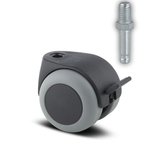 AA25PJI050L51-8 40 Kg Swivel Wheel Brake 50mm Grey TPE