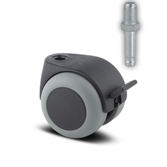 AA25PJI050L51-8 40 kg Swivel Wheel Brake 50mm Grey TPE