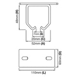 OHBRK-35 - 35MM Overhead Track Roof Mount