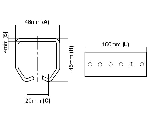 J-35 - 35MM Overhead Track Joiner