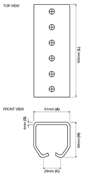 J-50 <span>50MM Overhead Track Joiner</span>