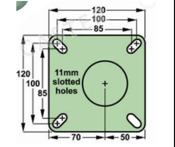 FL900-2 100mm Floor Lock