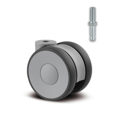 5920PJI075L51-G 70 kg Swivel 75mm Twin Wheel TPE