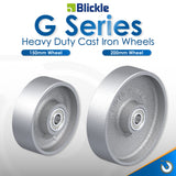 Blickle G Series Heavy Duty 150/200mm Cast Iron Wheel
