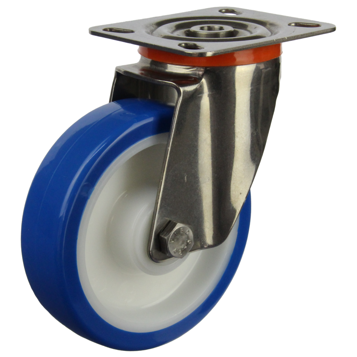 JSS15040-UENR - 280 kg Swivel Plate Mount 150mm Polyurethane