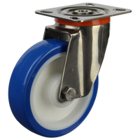 JSS15040-UENR - 280 kg Swivel Plate Mount 150mm Polyurethane