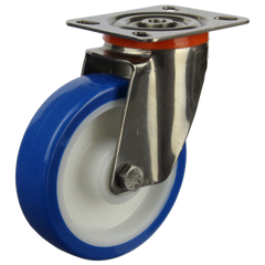 JSS15040-UENR - 280 kg Swivel Plate Mount 150mm Polyurethane